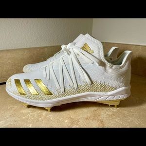 Adidas Golden White Cleats Size 9 1/2 (Brand New)